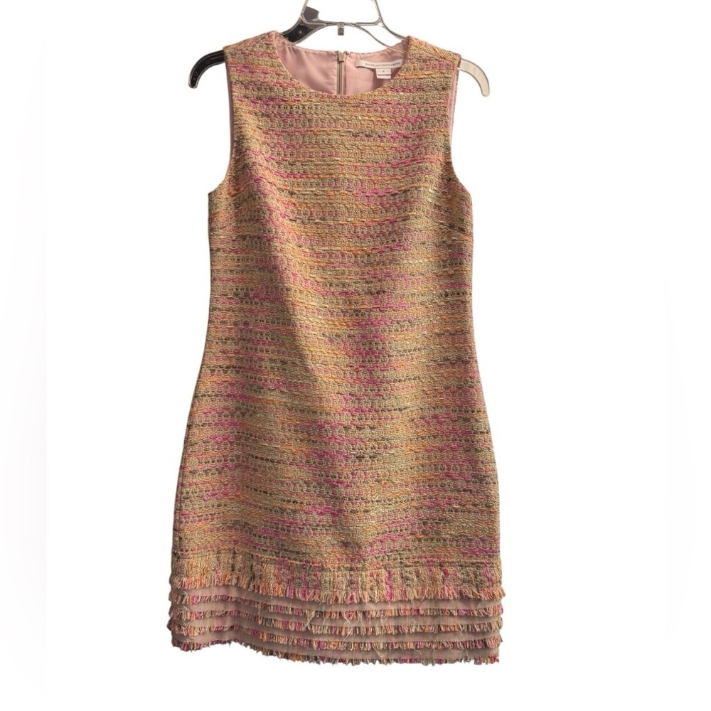 Diane Von Furstenberg Pastel Tweed Mini Dress